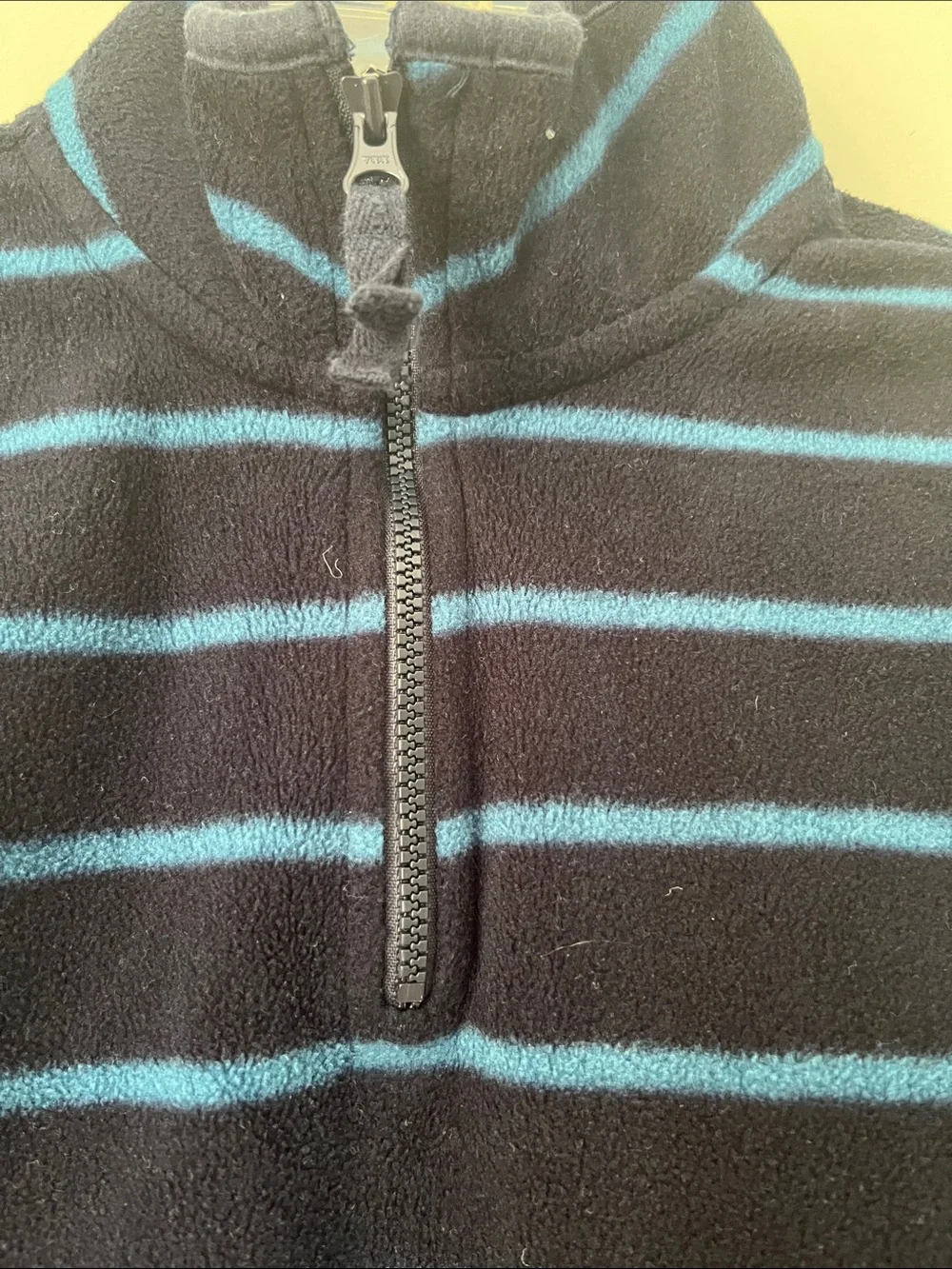 Gymboree Black and Blue Striped Quarter-Zip Sweater